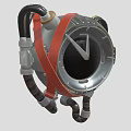 Smart Machine Mechanical Clock Design With Red Silver Structure Black Dial And Connected Tubes