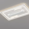 White Rectangular Modern Ceiling Light With LED Lighting And Decorative Details