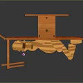 Children's Wooden Play Toy Featuring Orange Sliding Parts And Simple Design