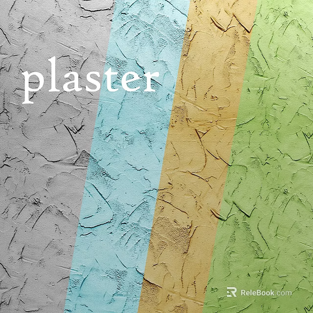 Colorful Plaster Wall Texture With Various Shades And Decorative Finish 3d model 