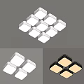 Modern minimalist ceiling lamp 3d model