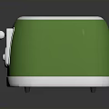 Green Retro Electric Toaster With Chrome Accents And Classic Design