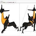 Futuristic Silver Gold Mechanical Creatures With Winged Robot Design And Detailed Structure