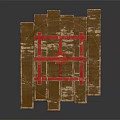 Red Japanese Lantern Furniture With White Panel Black Hope Characters And Wooden Plank Base