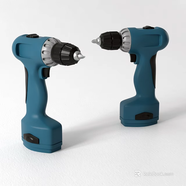 High Performance Blue Handheld Electric Power Drills For Home Workshop DIY Projects 3d model