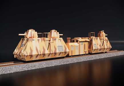 Modern rail armored car toy rail armored car 3d model