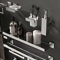 Modern Bathroom Accessories Set With Towel Racks Towels Toiletries And Toilet Paper Holder