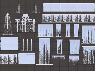 Modern Waterfall Water Waterfall Water Curtain Water Curtain Wall Landscape Waterfall Garden Art Water Falls Waterscape Fountain 3d model