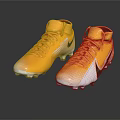 Modern Yellow High Top Soccer Shoes With White Cleats And Black Accents
