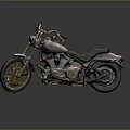 Vintage Style Motorcycle With Pink Chrome Accents Black Leather Seat And Shiny Engine Details