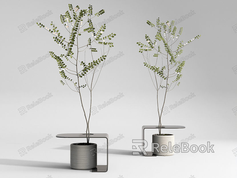 modern potted plant green plant model