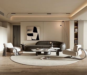 modern living room 3d model