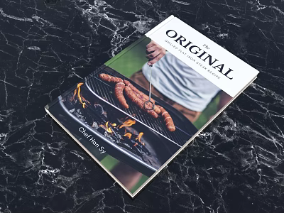 Original Grill Masters Magazine Cover With Grilled Sausages And Flames 3d model