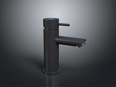 Modern Black Bathroom Faucet With Single Handle Design For Home Use 3d model