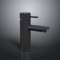 Modern Black Bathroom Faucet With Single Handle Design For Home Use