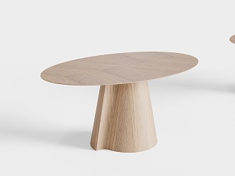 Wooden round dining table Mesade 3d model