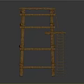 Handmade Wooden Multi layered Furniture With Ladder And Shelf Structure