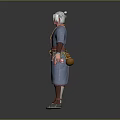 Mythical Fantasy Character With White Hair Red Tattoos Blue Robe And Dragon Themed Accessories