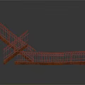 Building Staircase Design With Brown Metal Railings And Structural Components