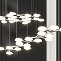 Modern Stylish Chandelier With Multiple Hanging Lights For Interior Living Room Design