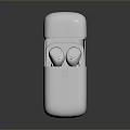 White Wireless Earbuds Open Charging Case for Computer Accessories with Sleek Smooth Surface 3d model