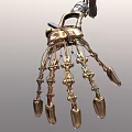 Detailed Mechanical Arm With Metallic Components And Articulated Fingers Design