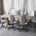 Conference table and chair combination 3d model