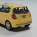 Yellow Small Family Car With Sunroof And Silver Alloy Wheels Exterior Design