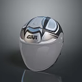 GIVI Helmet Style Weapon With Silver Black Design Transparent Shield And Reflective Surface 3d model
