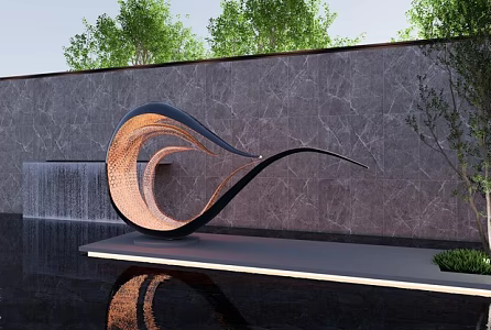 Modern Urban Sculpture 3d model