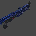Futuristic Blue Gun Design With Modern Sci Fi Elements And Details 3d model