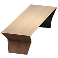 Stylish Modern Wooden Long Tables With Unique Geometric Black Metal Legs Design