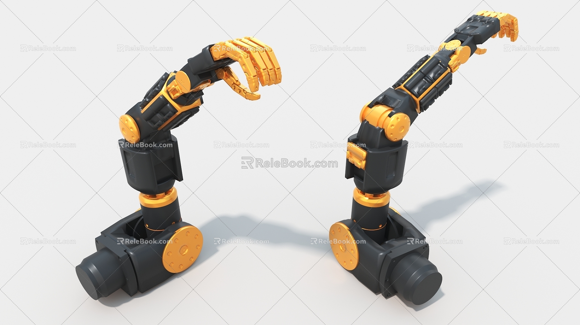 Mechanical Arm Manipulator Industrial Machinery Cylinder Hard Surface Machinery High-tech Industrial Parts 3d model