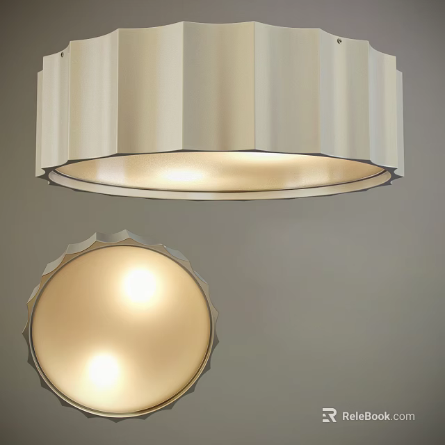 Elegant Modern Circular Ceiling Light With Soft Illumination For Home Interior 3d model