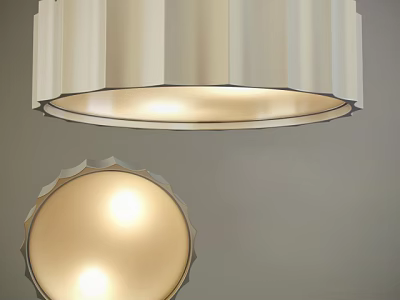 Elegant Modern Circular Ceiling Light With Soft Illumination For Home Interior 3d model