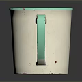Vintage White Mug With Turquoise Rim Handle And Red Spots