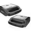 Two Black Modern Electric Sandwich Makers As Kitchen Appliances With Sleek Design