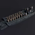 Military Warship with Many Soldiers Standing on Deck and Open Front Ramp