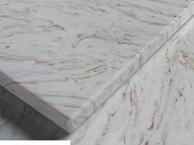White Marble Texture Component Slab With Smooth Surface For Interior Design 3d model