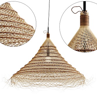 Quiet Wind Woven Chandelier 3d model