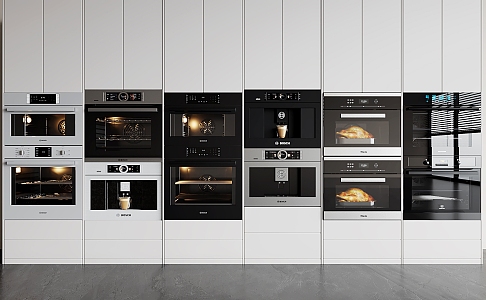 Modern oven built-in oven microwave oven combination microwave oven electrical cabinet 3d model