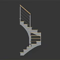 Modern Spiral Staircase Design With Wooden Treads And Metal Railing