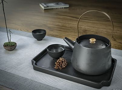 New Chinese Tea Set 3d model