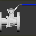 Stainless Steel Industrial Ball Valve With Blue Handle And Flange Connection Design