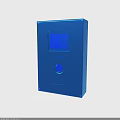 Blue Electronic Control Box With Front Panel Display Screen And Buttons
