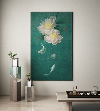 New Chinese-style Plant Painting Begonia Flower Plant Flower Decorative Painting 3d model