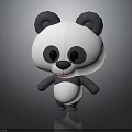 Cute 3D Panda Character Design With Round Ears Big Eyes And Plump Body