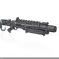 Futuristic Sci Fi Weapon With Metallic Barrel Intricate Mechanical Details And Design