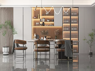 Modern Restaurant Home Restaurant 3d model