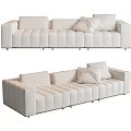 Modern Multiplayer Sofa Cream Sofa 3d model